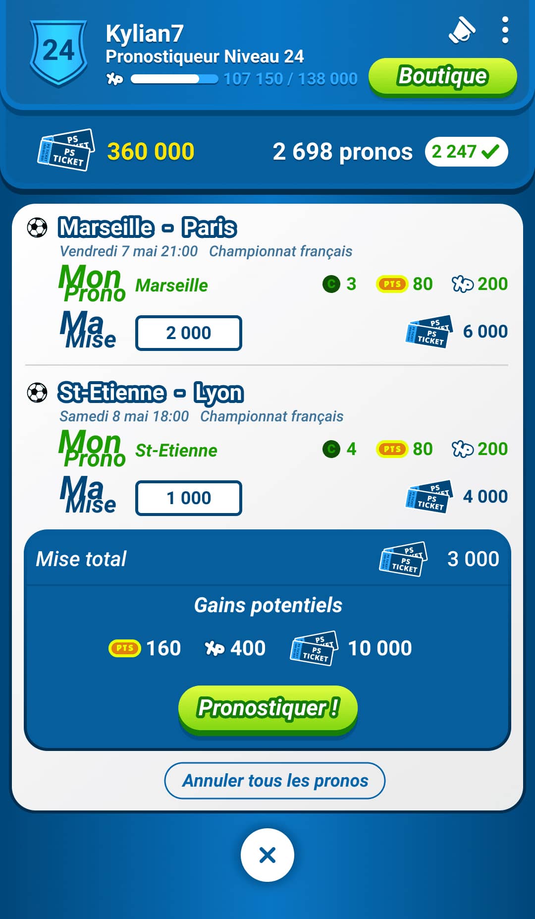 Pronostiquer à l'aide d'une monnaie virtuelle : les Coins de PronoStars