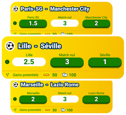 Pronostiquer de nombreux matchs avec l'application PronoStars